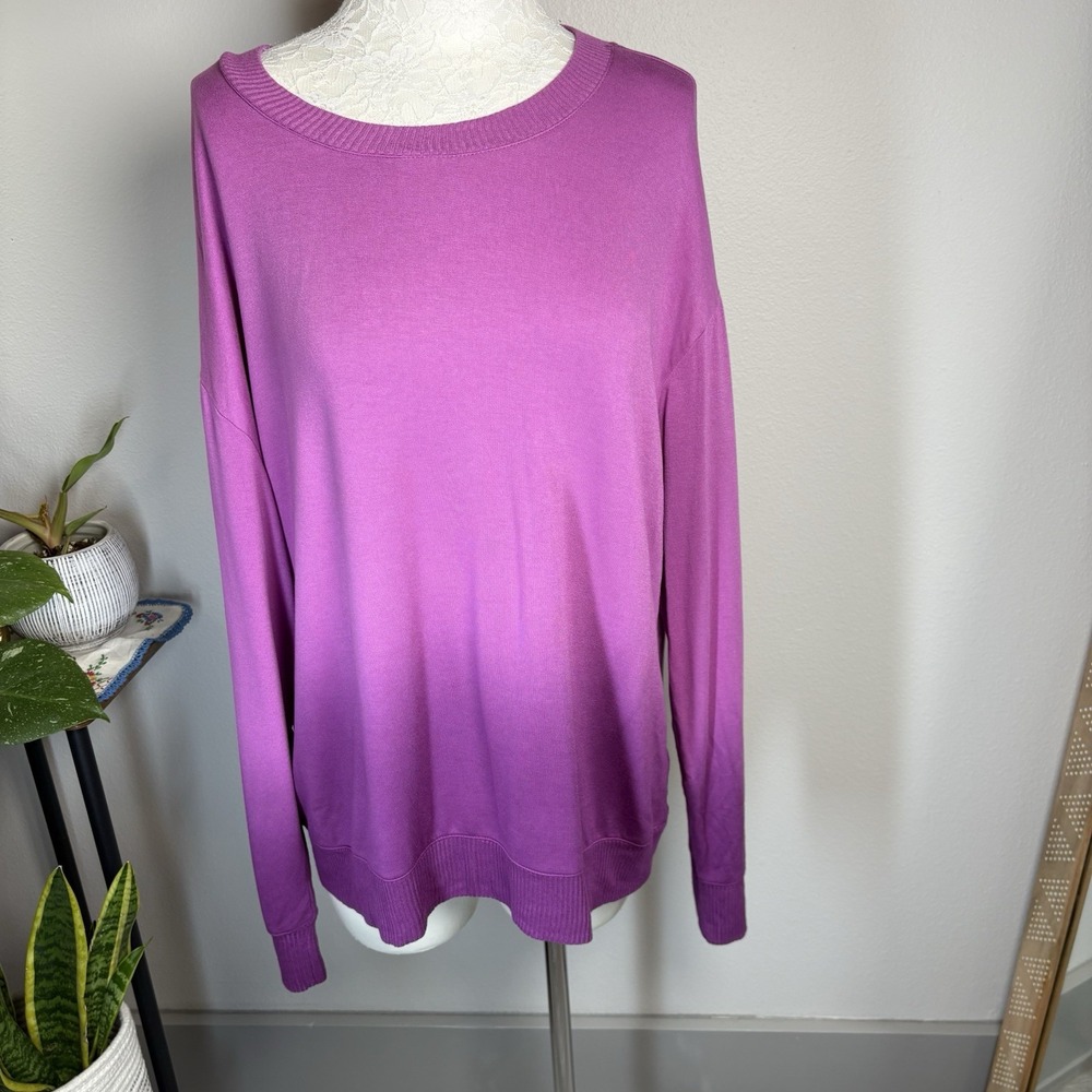 NWOT Splendid Women XL Purple Ombré Top Casual Loungewear